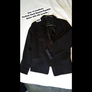 Banana Republic Black Blazer/Suit Jacket